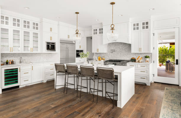 Tile pattern layout planning for backsplash in Three Bridges